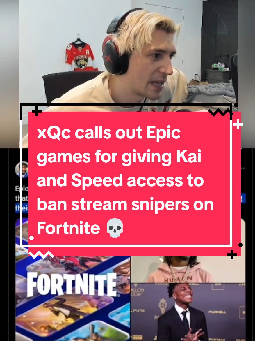 xQc calls out Epic Games for giving access to Kai Cenat and Speed the ability to ban stream snipers during their Fortnite marathon #xqc #kaicenat #ishowspeed #fortnite #epicgames #gaming #twitch #fyp 