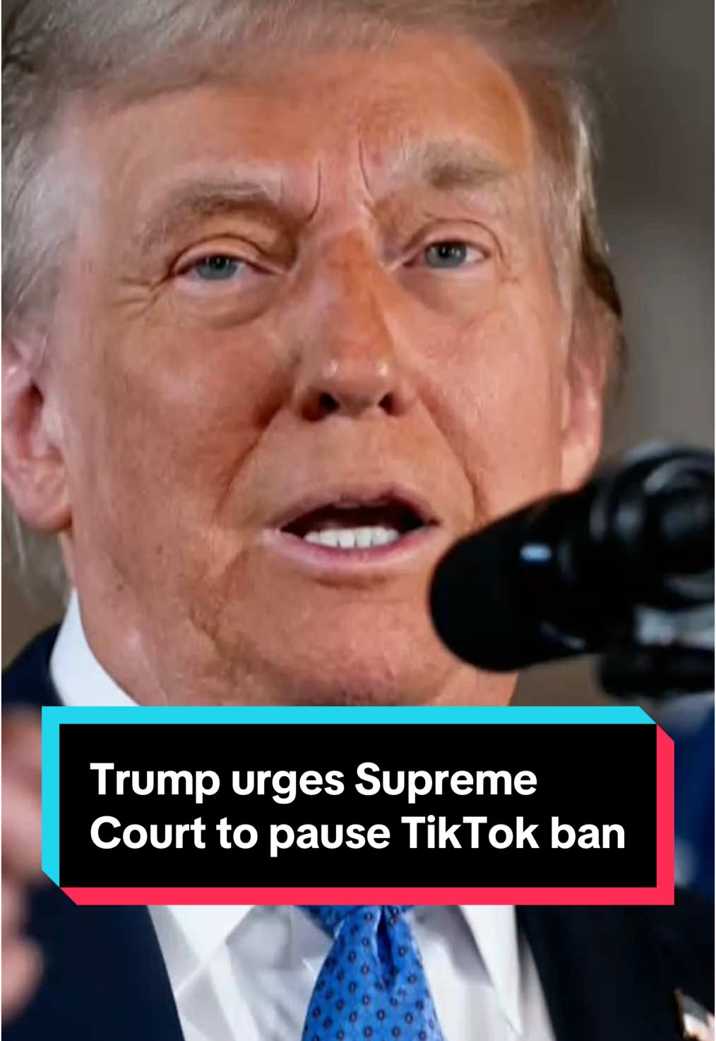 President-elect Donald Trump is asking the Supreme Court justices to pause a potential TikTok ban from taking effect to allow his administration a chance to reach a “political solution.” #news #politics #tiktokban #tiktok #trump 