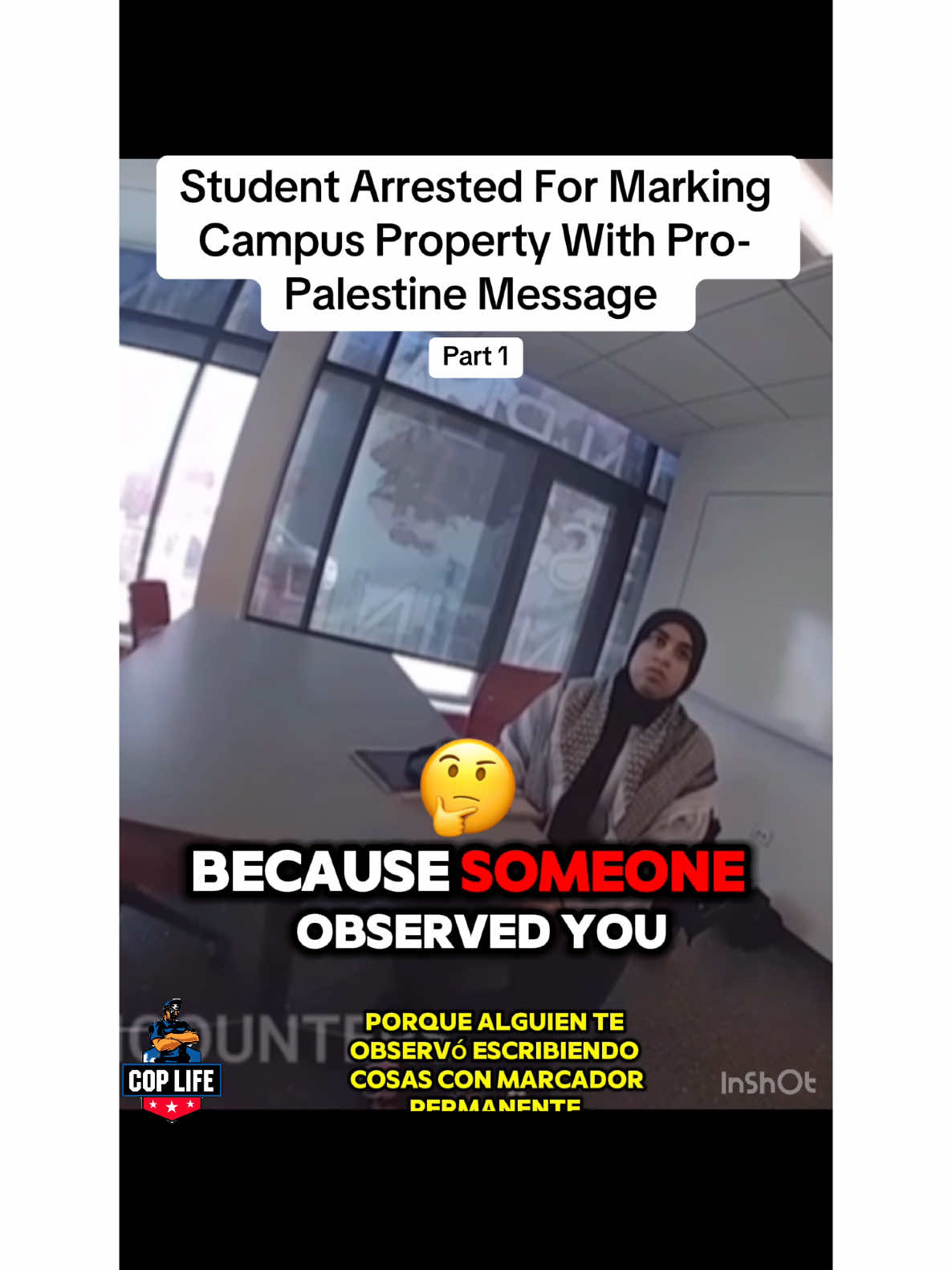 Student Arrested For Marking Campus Property With Pro- Palestine Message | part 1 | #lawenforment #policecamencounters #police #bodycam #arrested #palestine #marking #message 
