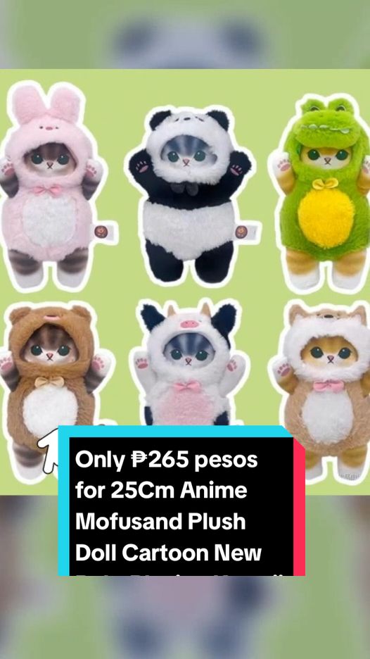 Only ₱265 pesos for 25Cm Anime Mofusand Plush Doll Cartoon New Role-Playing Kawaii Doll Pillow Sofa Decoration Children's Birthday Gift! Don't miss out! Tap the link below! #plushdoll #TikTokShop #tiktokfinds #TikTokFashion #tiktokaffiliate #tiktokph #LearnOnTikTok 