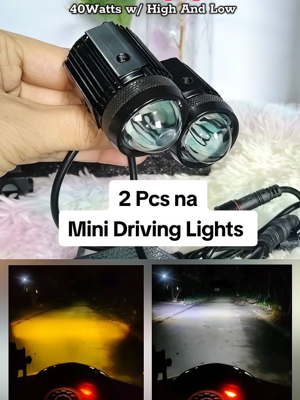 Mini Driving Light V2 4Wires 40Watts With High And Low And Dual Light #minidrivinglight #minidrivinglights #motorminidrivinglight #fyp #fyppppppppppppppppppppppp #fypviralシ 