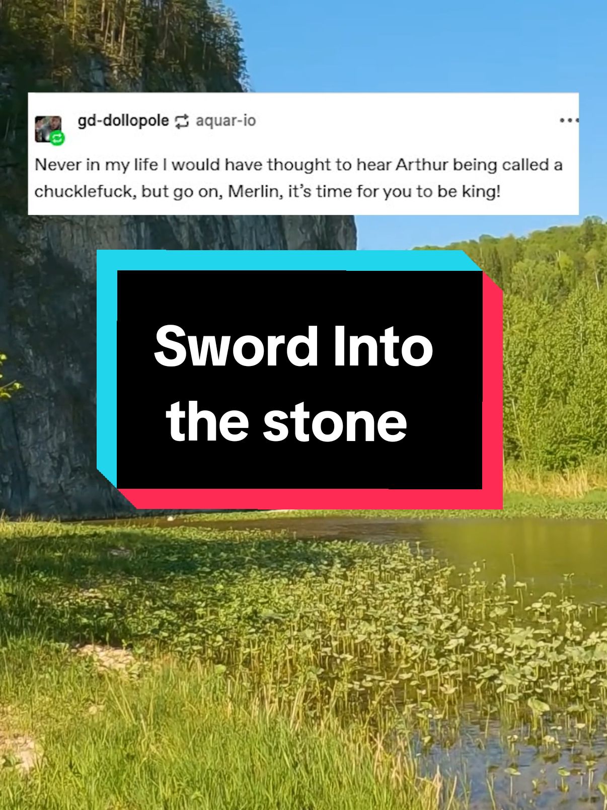 of you ask me, the guy who put the sword INTO the stone should be king, not the chucklefunk who got it out #qna #tumblr #funny #storytime #history #legend #king 