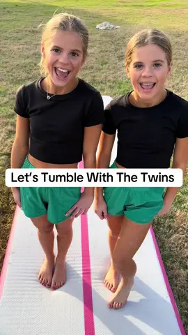 Let’s Tumble!!!  #twins #tumblersoftiktok #cheer #twinsisters #MomsofTikTok 