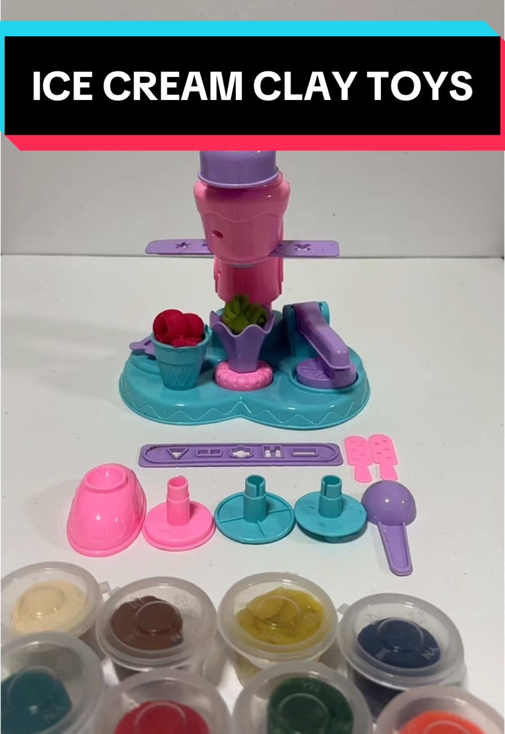 Ice cream clay machine #toys #diytoys #icecreamtoy 