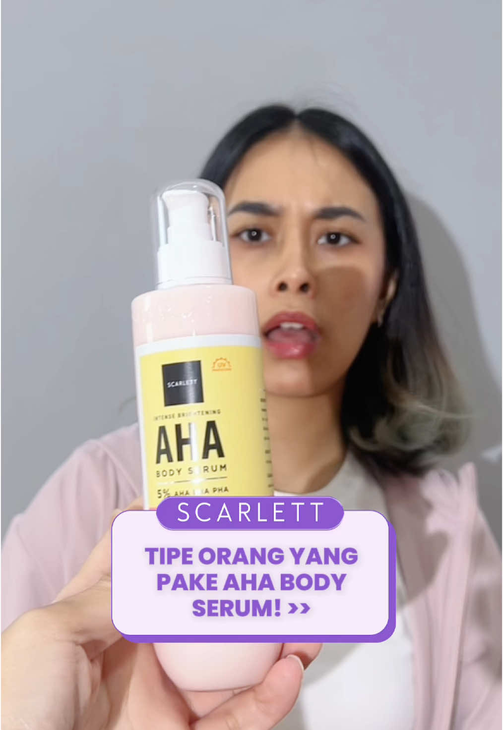 Scarlett AHA Body Serum, gentle exfoliate cocok digunakan setiap hari tanpa takut iritas! Yuk coba sekarang!🛍️