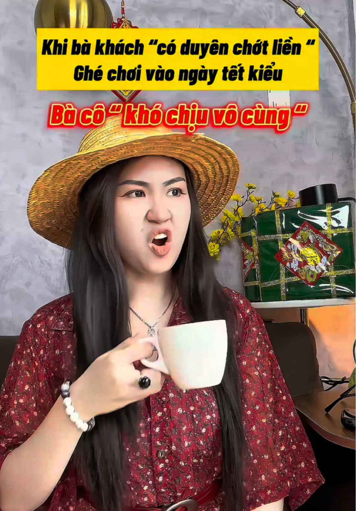 Khi tui và mẹ tiếp vị khách “ có duyên chớt liền “ ghé thăm ngày Tết kiểu 😱 #chiyennoicomdien #lapnguyen #LearnOnTikTok #fypシ #xuhuong #viral #trending #tiktokgiaitri #sibling #asianmom 