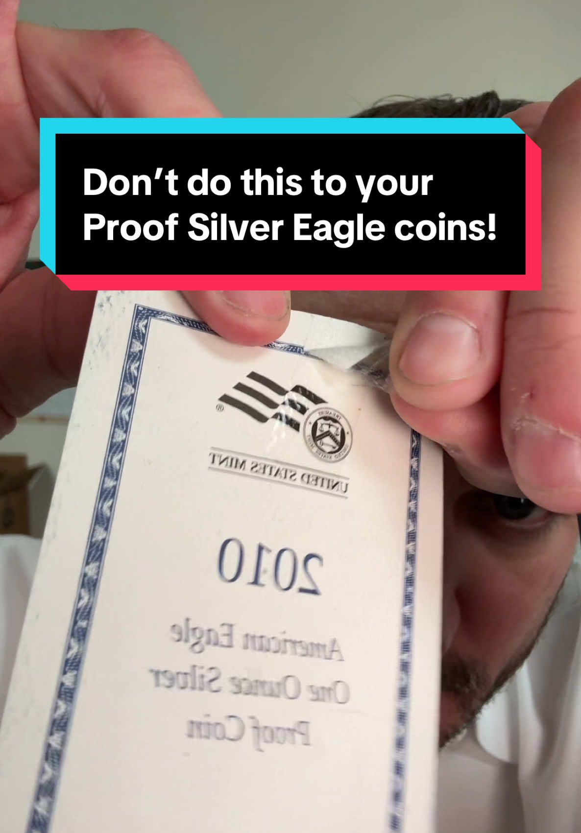 Keep your proof American Silver Eagle coins in perfect condition. Don’t put tape on your cardboard boxes or on the COA!   Condition is key!