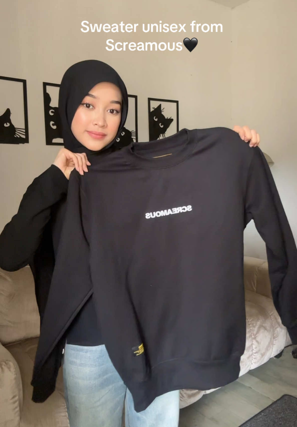 bagus bahannya🖤#screamous #crewneck #hoodie #outfit 