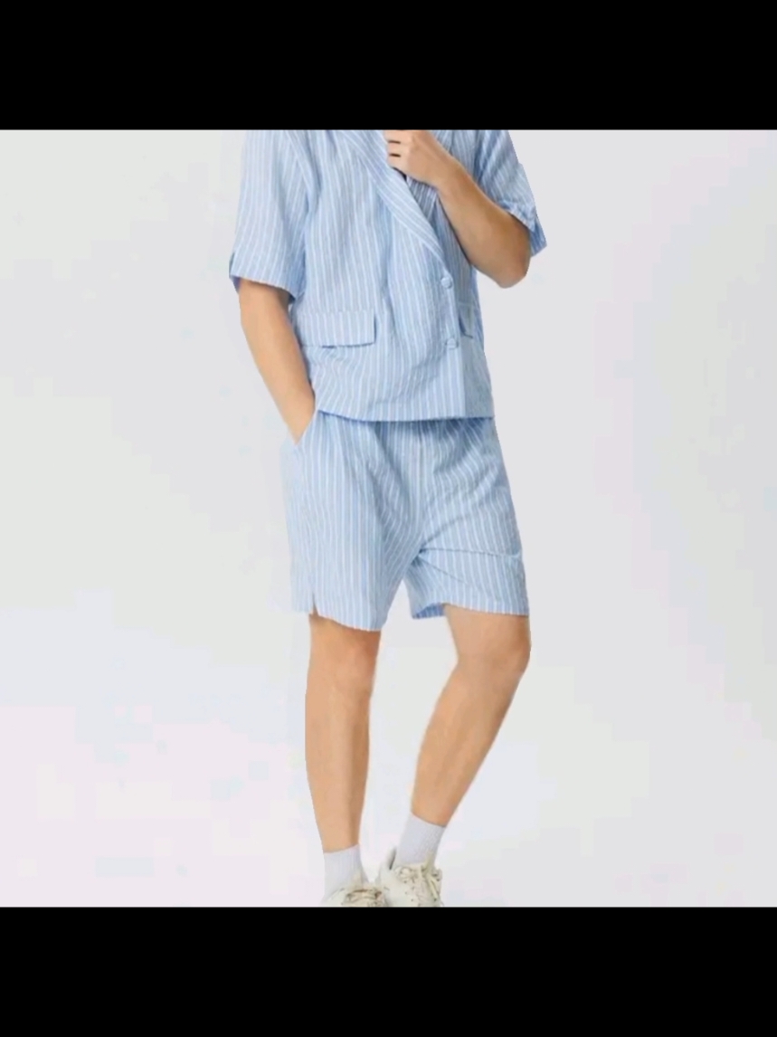 INCERUN - MEN'S VINTAGE STRIPE SHORTSLEEVES CROP SUIT TERNO  #incerun #shortsleeves #top #terno #suit #crop #clothes #apparel #garments  #fashion #outfit #look #style #menswear #mensfashion #menslook #menstyle #mensoutfit #menstrend #OOTD #grwm #outfitcheck #fyp #foryou #foryoupage #trending #viral #bestseller #latest #bestselling #new #gift #giftidea #Christmasgift #exchangegift #christmasparty 