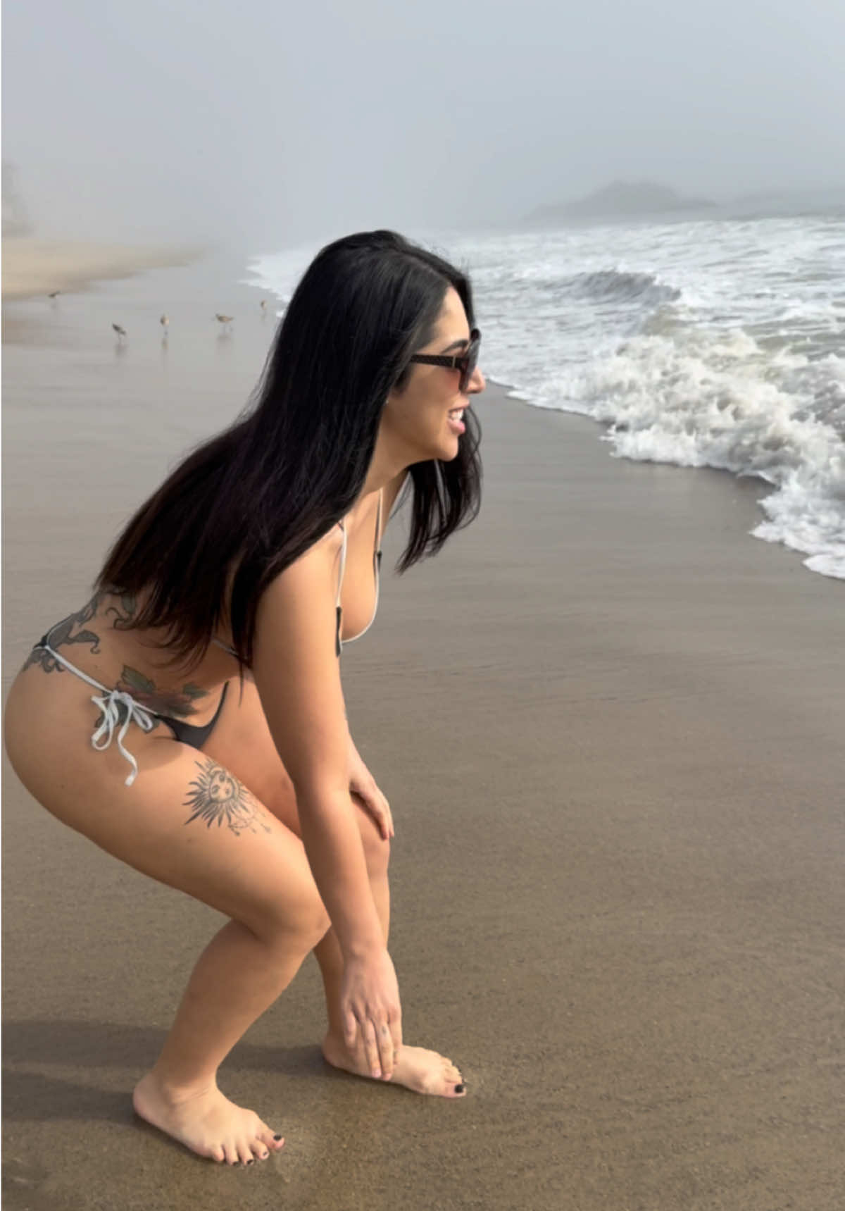 The water was freezing 🥶 