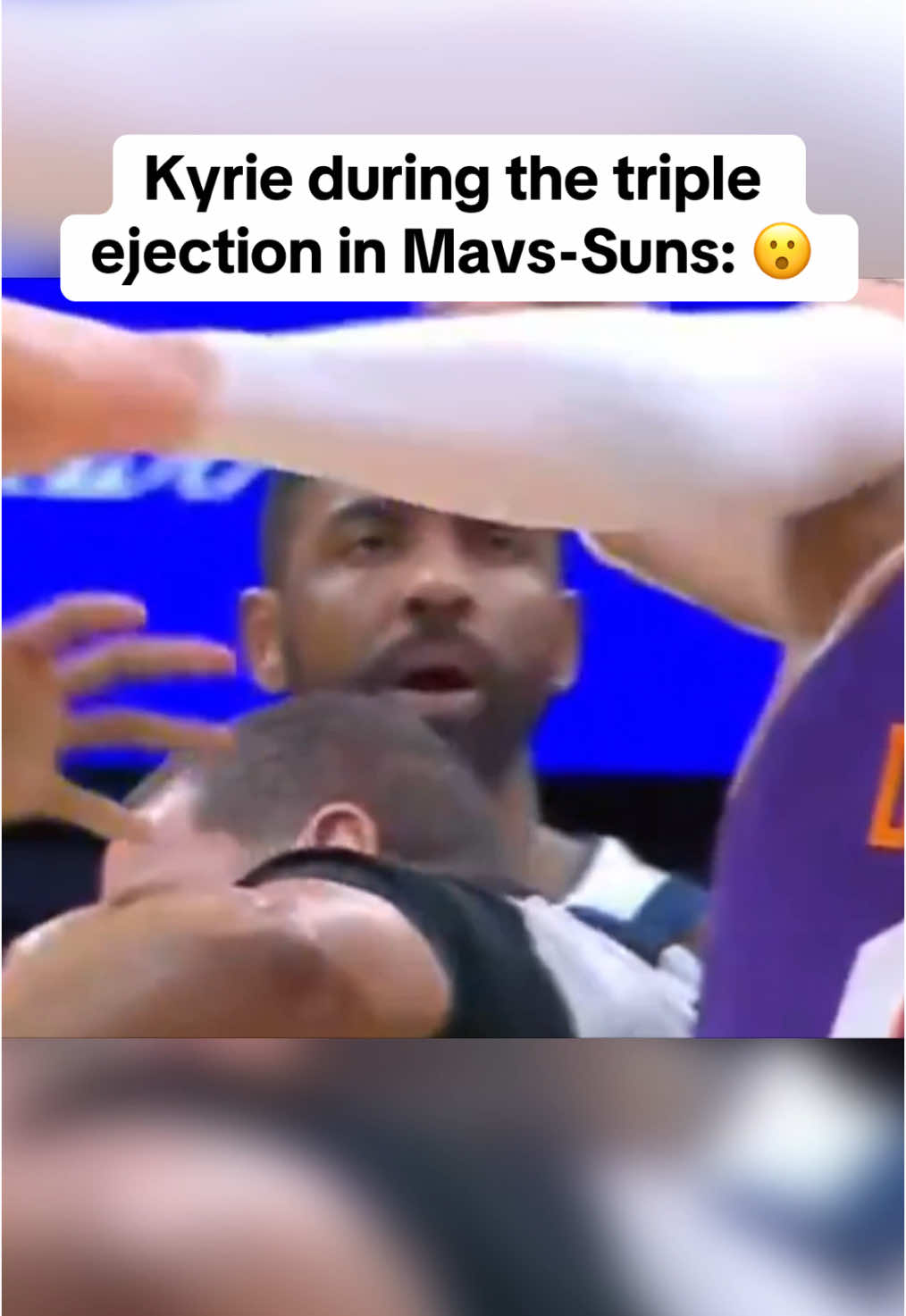 Kyrie couldn’t believe it 😬 #NBA #mavs #suns #fight 