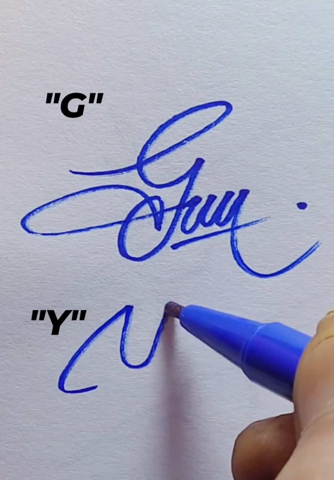 Letter G&Y #signature #howtodraw #handwriting #calligraphy 