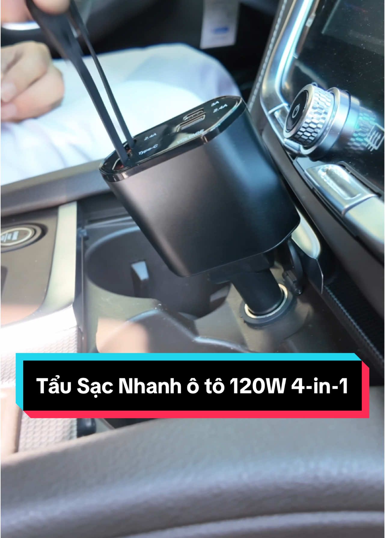 Tẩu Sạc Nhanh ô tô 120W 4-in-1 #tausacxehoi #coixedich 