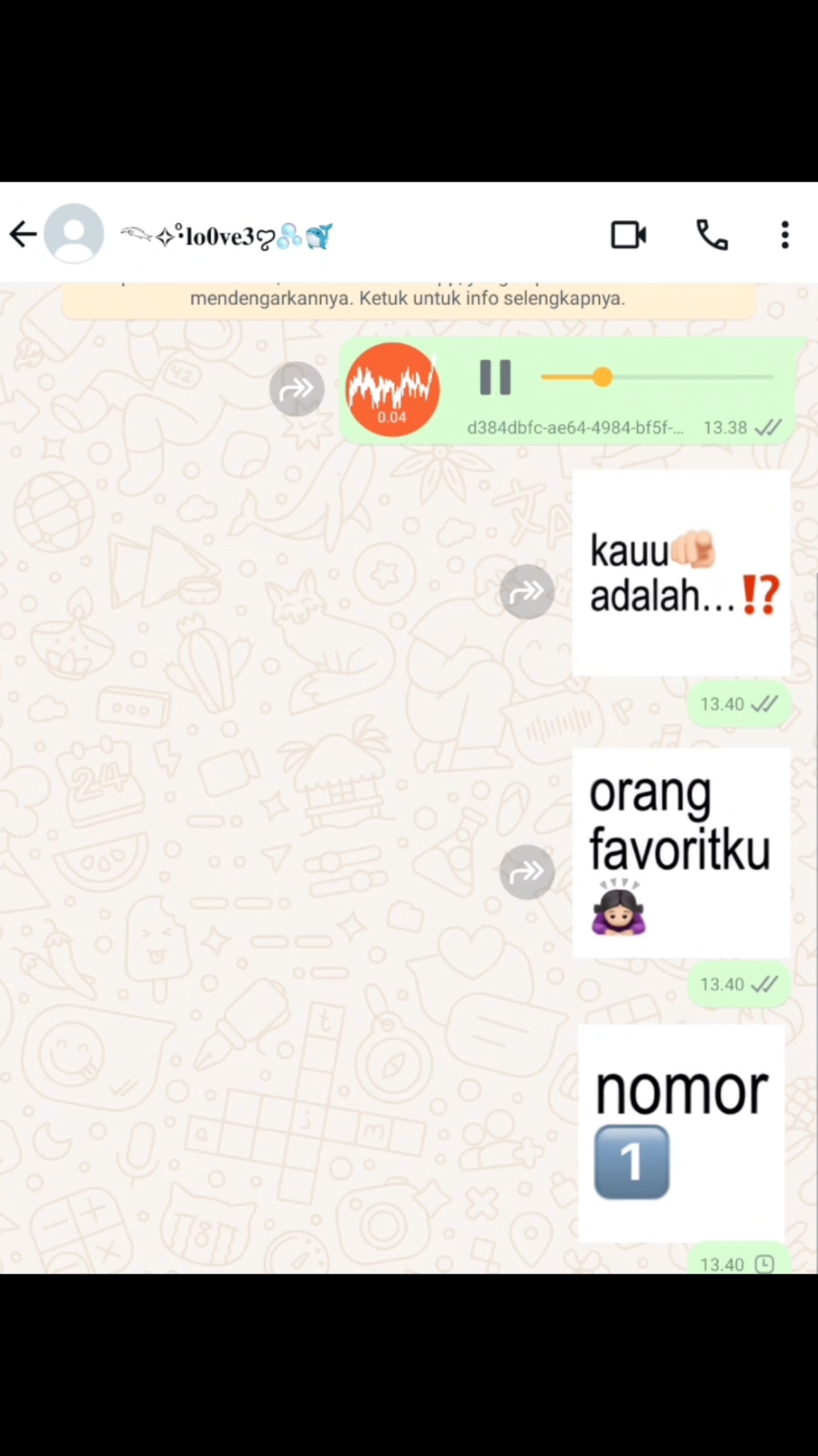 kau adalah orang favoritku #trend #sticker #saluranwa #fyppppppppppppppppppppppp #4u #lucu 