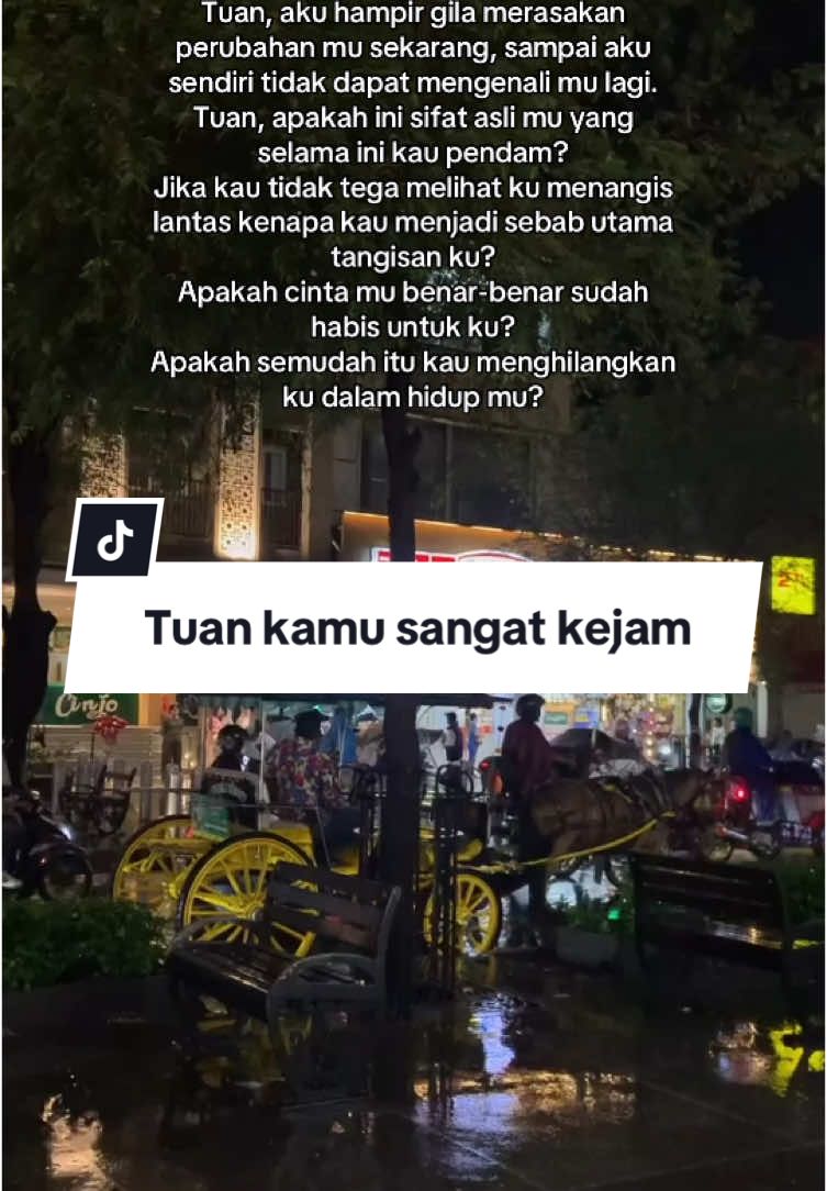 Tuan, aku tidak tau apa yang kau rasakan tapi sungguh ini membuat ku sangat terluka bahkan hampir gila :) #fyp #viral #fypviralシviraltiktok #fypシ゚ #fypviralシ #cowokmurahangadiajak #cowokveluerendah #cewekmurahminggirdulu #jijiksamatukangsingkuh #lifeafterbreakup #selingkuh #quirkyalone #tolonghargai #tolonghargai #tulus #dontforgettobehappy 