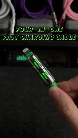 Hurry! This makes the best gift! Saty powered up and ready with the 4-in-1 charging cable! #mfish #charger #tiktokshop #tiktokmademebuyit #travel #fyp #charging #foryou #usbc #usba #iphone #tiktokfinds 