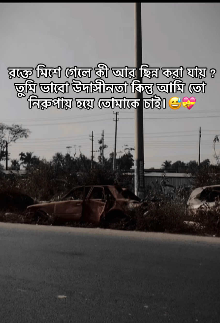 রক্তে মিশে গেলে কী আর ছিন্ন করা যায়? তুমি ভাবো উদাসীনতা কিন্তু আমি তো নিরুপায় হয়ে তোমাকে চাই।😅💝 #viral #foryoupage 