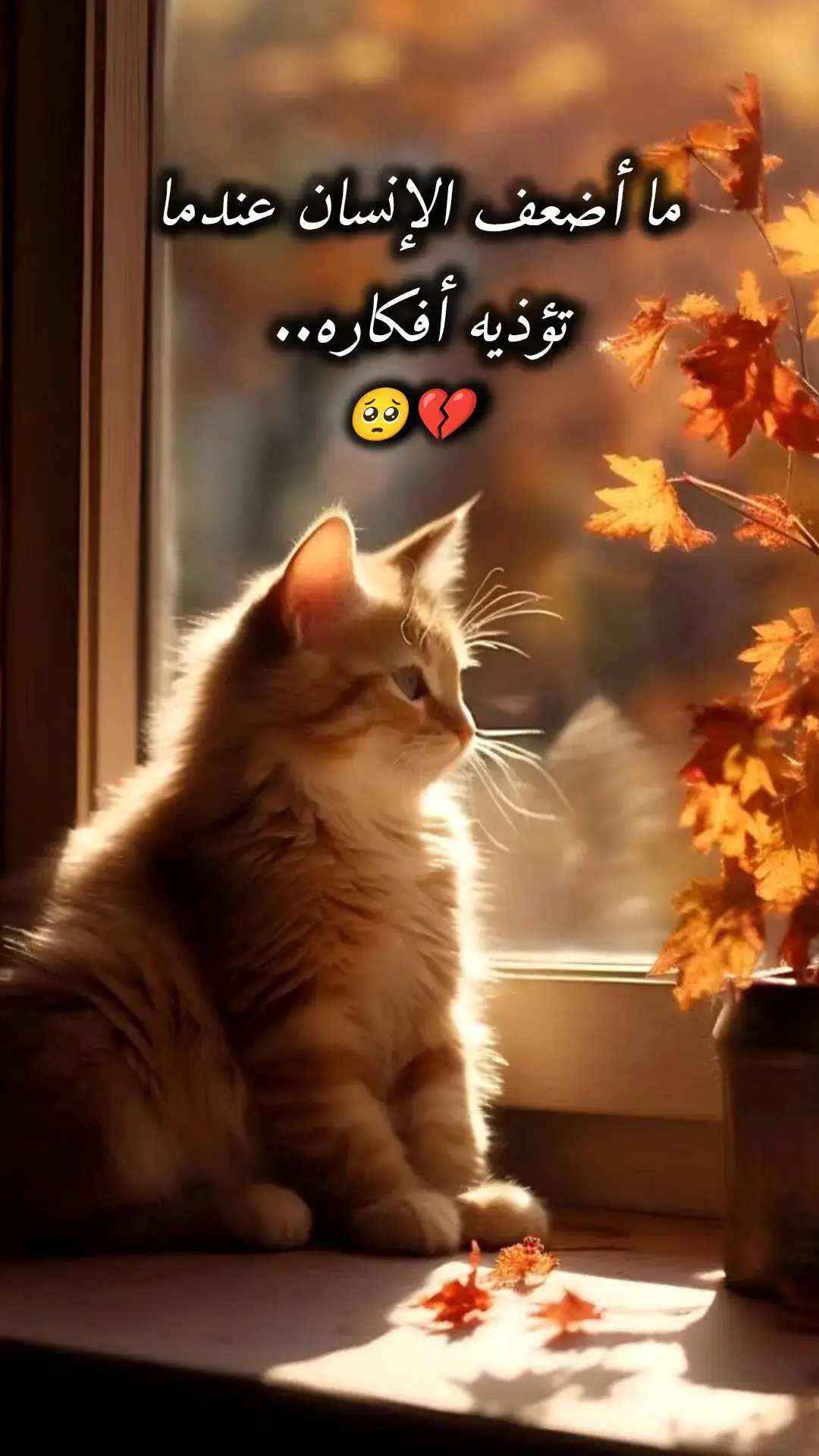 ما أضعف الإنسان عندما تؤذيه أفكاره 💔🥺