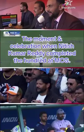 VIDEO OF THE DAY🥹 The moment & celebration when Nitish Kumar Reddy completed the hundred at MCG.