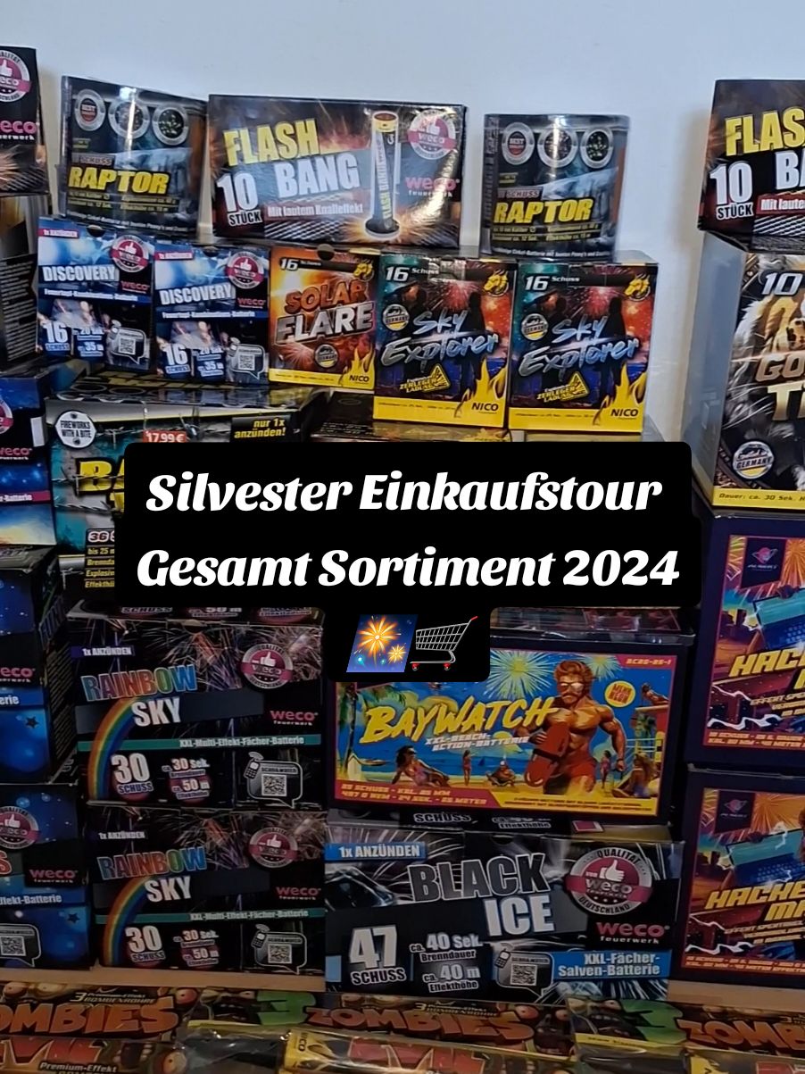 Silvester Einkauf / Gesamt  Sortiment 2024 🎆🛒von mir und @Pyro is Fantastic #einkaufstourfeeling #wecofeuerwerk #nicofeuerwerk #firework #feuerwerk #pyrozeit #liebezumfeuerwerk #silvestereinkauf #2024  #albertfeuerwerk #fyp 