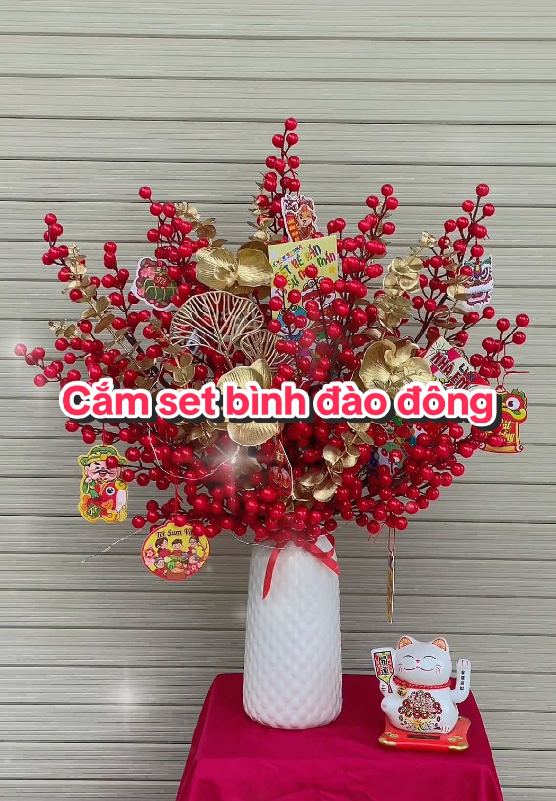 Cắm set bình đào đông #binhdaodongtrungtet #binhdaodong #binhdaodongdo #trangtritet2025 #LearnOnTikTok #daodongdo12nhanh #daodong6nhanh #xuhuongtiktok #binhhoatet2025 #shophoathanhhoa #trangtritet 