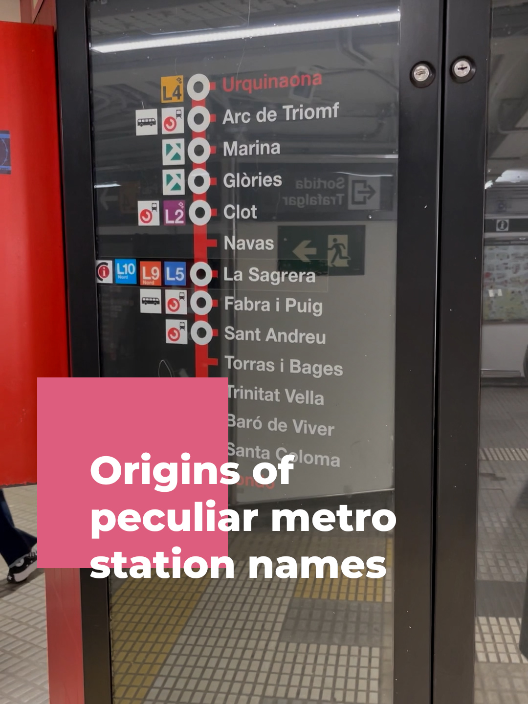 Clot, Gorg, Congrés, Lesseps… Some metro stations in Barcelona have rather peculiar names – but what's behind them, what do they mean? Most stations are named after their surrounding neighborhoods where they are located, but some of those names have strange or unexpected origins. Let's take a look at some of the stories behind those names! #metro #centenary #anniverary #100years #Barcelona #Catalunya #Catalonia #History