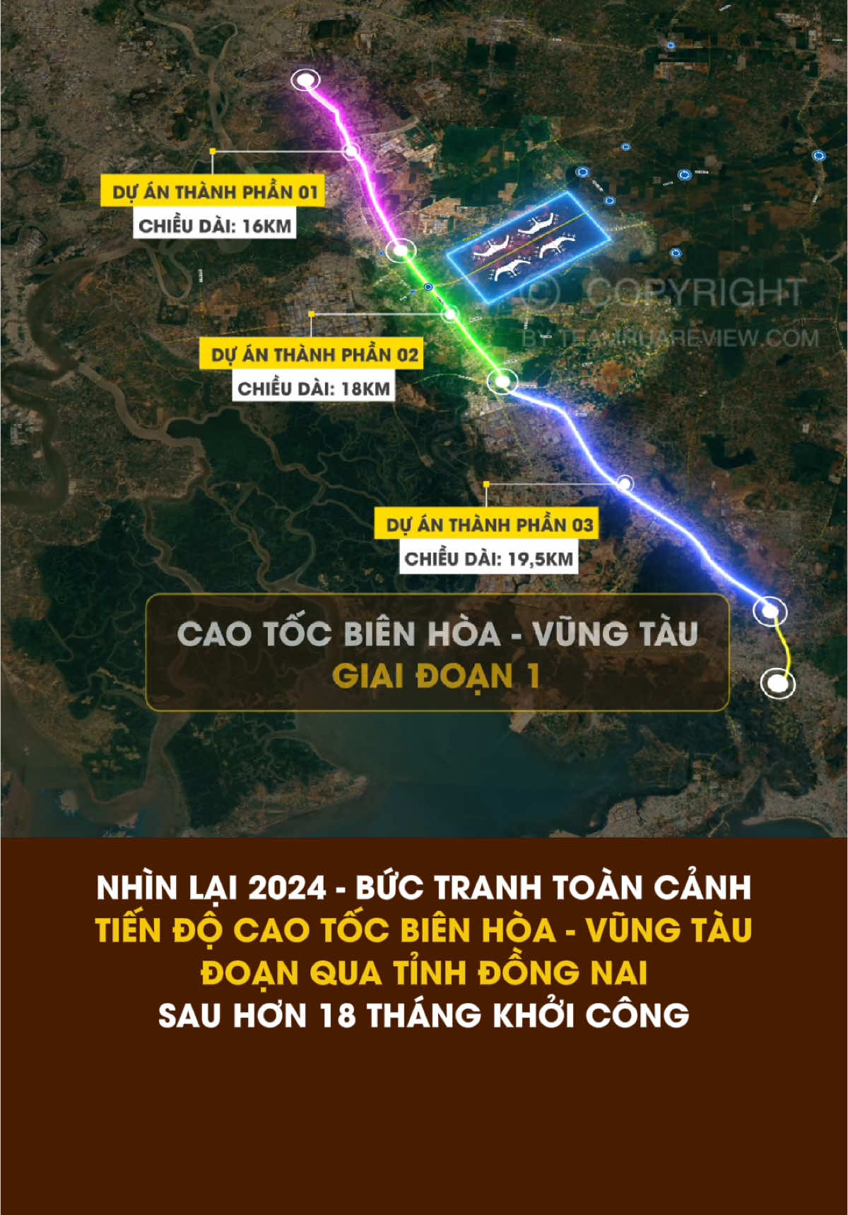 Nhìn lại 2024 - Bức tranh toàn cảnh tiến độ cao tốc Biên Hoà - Vũng Tàu đoạn qua tỉnh Đồng Nai sau hơn 18 tháng khởi công. #review #2024 #flycam #longthanh #sanbaylongthanh #caotoc #caotocbienhoavungtau #batdongsan #teamruareview #hatanggiaothong 