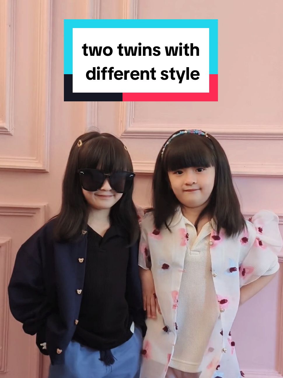 Born as twins, but out style couldn't be more different. So cute, right? 👯✨ #fyp #fypp #fypppppppppppppp #ootdanak #ootdkids #ootdkidsfashion #outfitanakcewek 