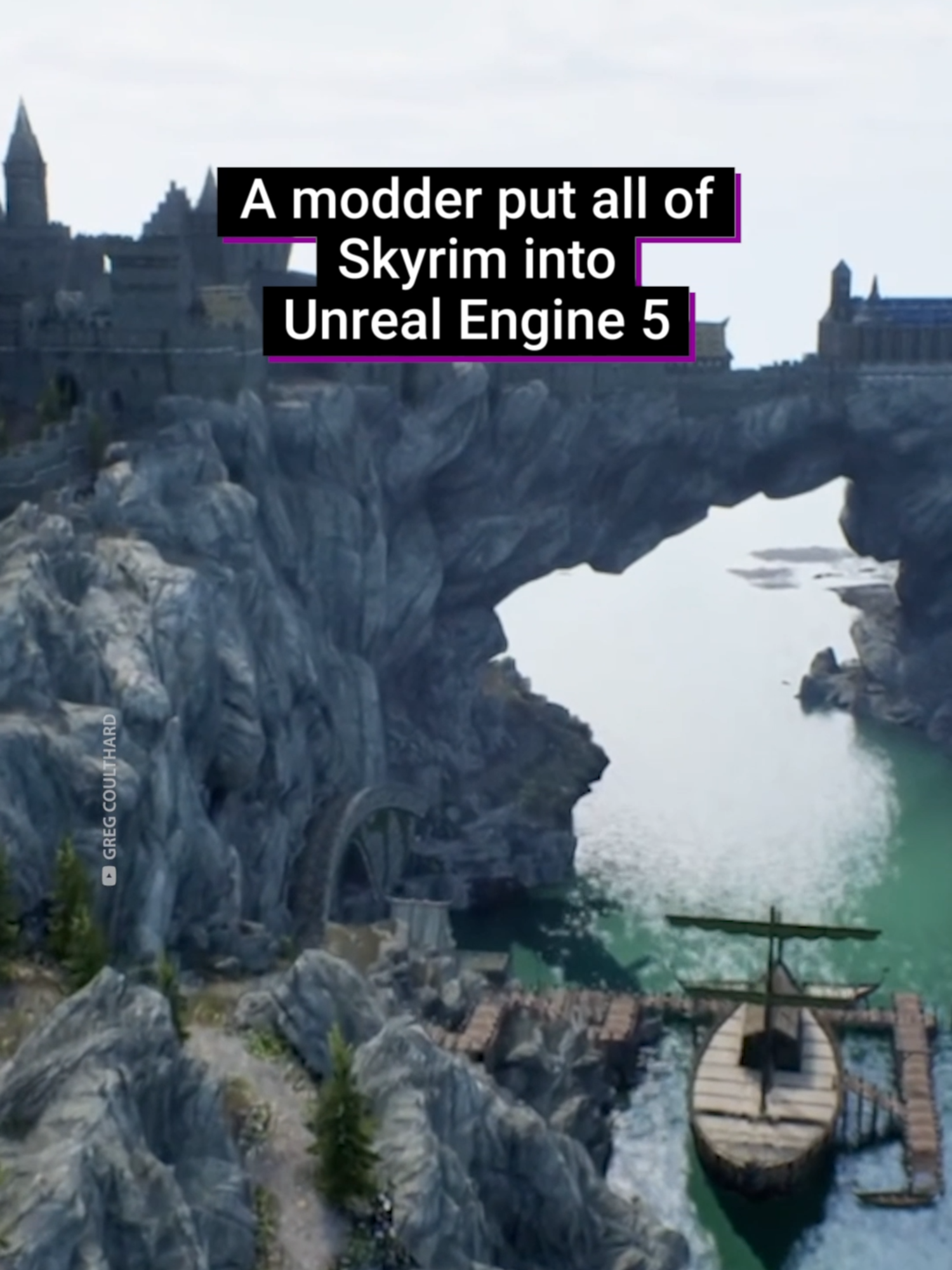 if you were looking for an excuse to boot up skyrim once again, modder greg coulthard has announced that he has completed his project to import the entire game into unreal engine 5 and a demo is available to download from his discord - what do you think of his efforts? #skyrim #elderscrolls #bethesda #unrealengine5 #unrealengine #epicgames #gaming