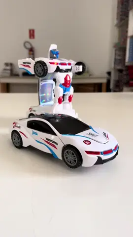 Brinquedo Carrinho Robô Transformes branco 