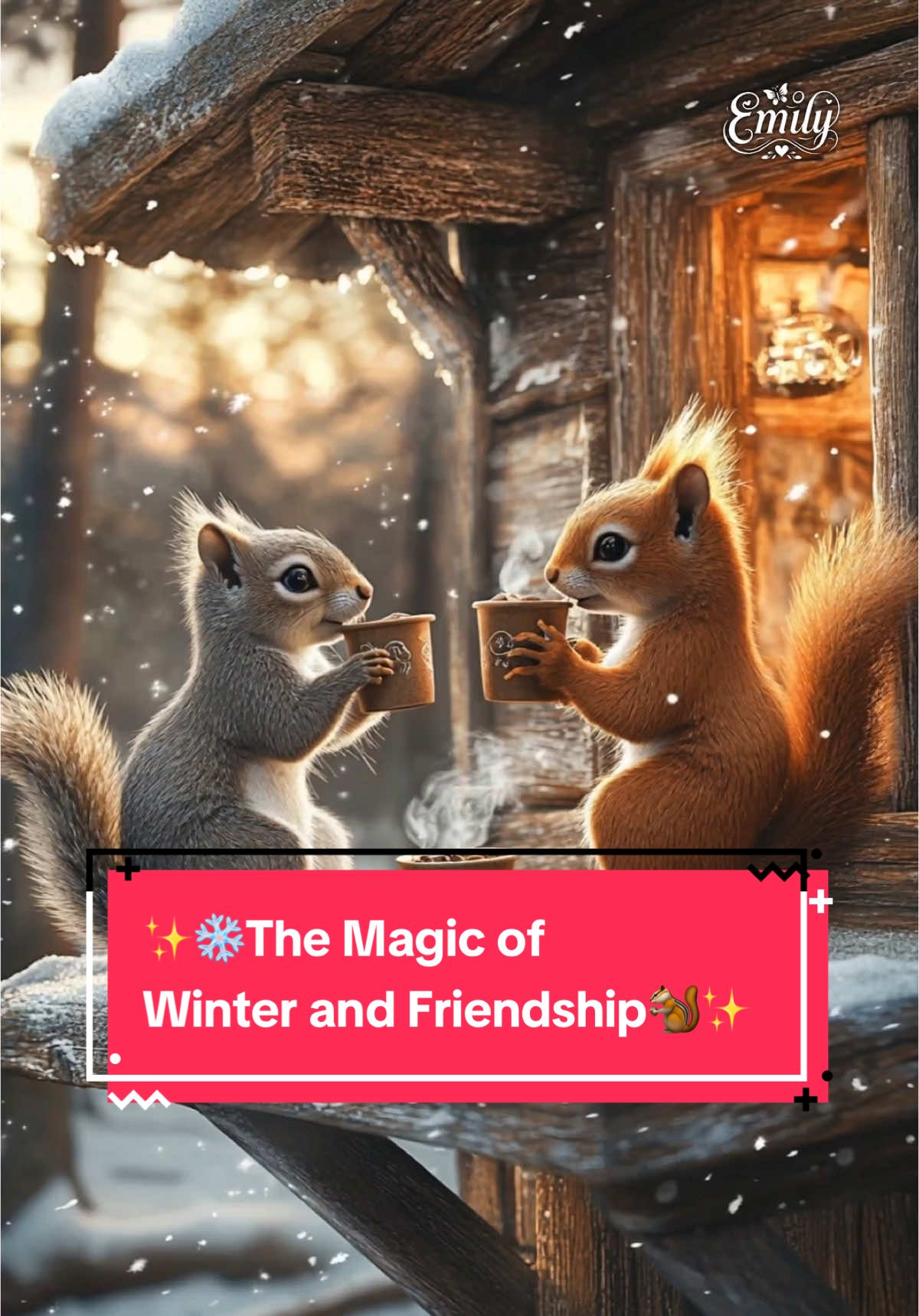 ❄️🐿️💕In this heartwarming winter scene, two adorable squirrels share their favorite treats, enjoying the beauty of the snowy landscape. Surrounded by gingerbread houses, candy canes, and twinkling lights, they create their own little world of joy and friendship. What do you think of this magical moment? Let me know in the comments, and tell me what you'd love to see next! 🌟✨ #snowfall #winterwonderland #squirrels #holidaymagic #gingerbreadhouse #christmasdecor #furryfriends #magicalmoments #treats #snowyday #livewallpapers #emilylands #emilysland #emilys_lands #creatorsearchinsights #wallpaper #livewallpaper #4kwallpaper #hdwallpapers #fyp #public #screen 