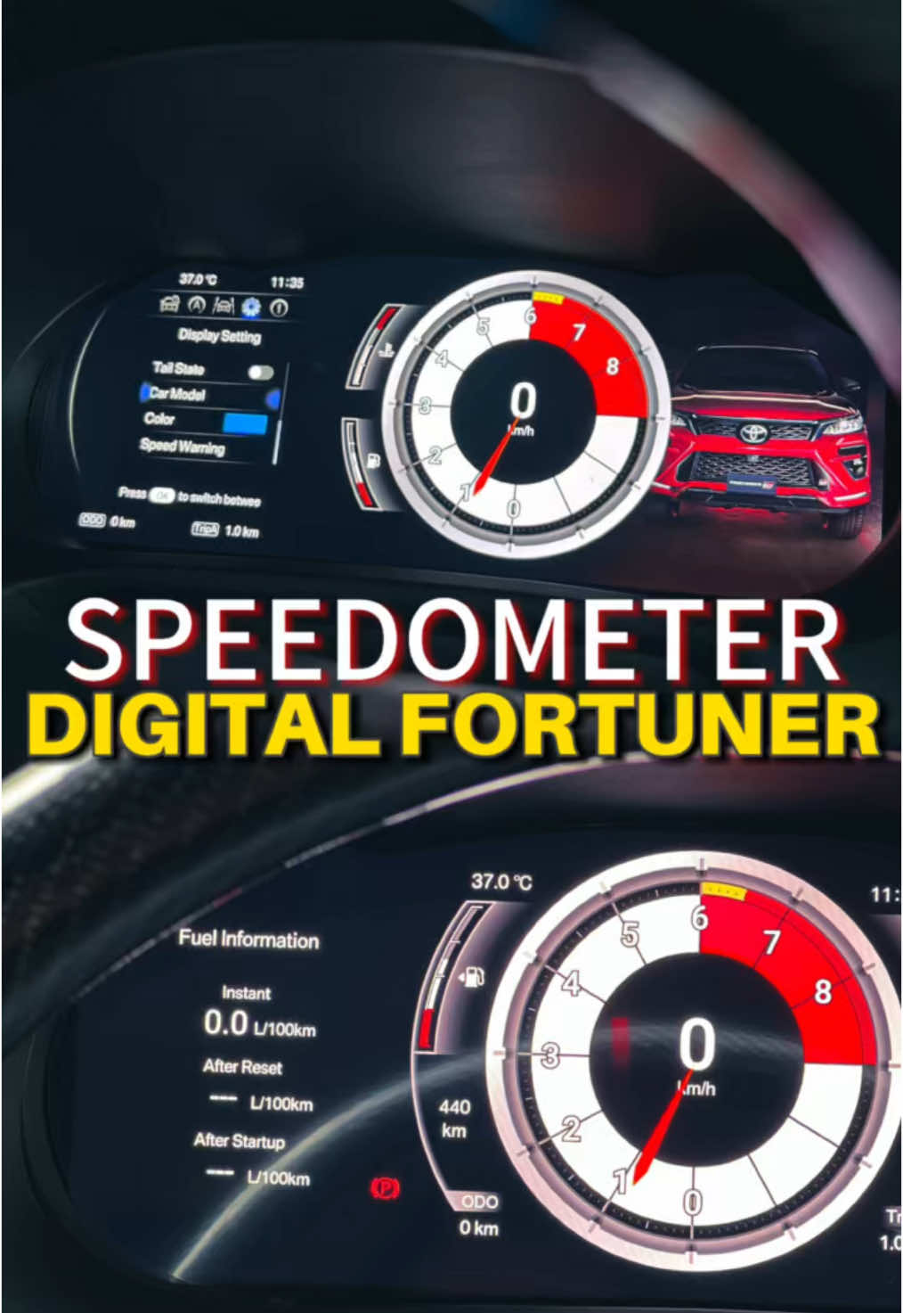 POV nyetir fortuner jadi lebih sporty dan mewah dengan ubahan speedometer digital fortuner🔥😎 #fortuner #fortunergrsport #speedometer #mid #digital #modifikasi #fortunermodifikasi #legender #toyota #fyp #fypdongggggggg 