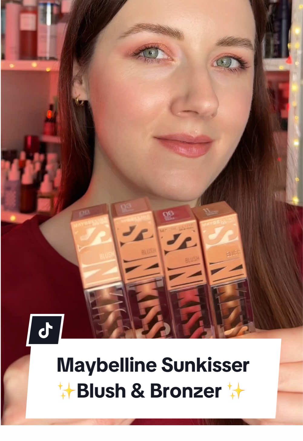 🌞 Long-Lasting Sunkissed Glow with Maybelline Sunkisser Blush & Bronzer! *AD | Easily achieving an effortless sunkissed look with Maybelline’s new Sunkisser Blush & Bronzer! ✨ This liquid blush is enriched with Vitamin E and melt-to-skin pigments, blending seamlessly for a natural, radiant glow.  The plush dot applicator makes it perfect for quick touch-ups on the go, and the lightweight formula feels like nothing on your skin while lasting all day. Beware of the rich pigment!  🌸 Swatched Shades: 08 | 03 | 06 | 11 Whether you’re going for a soft flush or a bold bronze, Sunkisser has you covered for a glow that stays. 💛 Thank you,  @Maybelline NY & @Buzzador  #maybelline #sunkisserblush #sunkissed #sunkissedglow #makeuplover #makeuptutorial #makeupgoals #beautyinspo #liquidblush #longlastingmakeup #sunkissedxbuzzador 