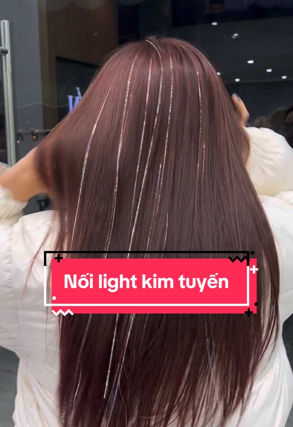 Nâu socola + nối light kim tuyến 🥰🥰 #salonquangngai #noilightkimtuyen #salontocdepquangngai #bynhairsalon #nausocola 