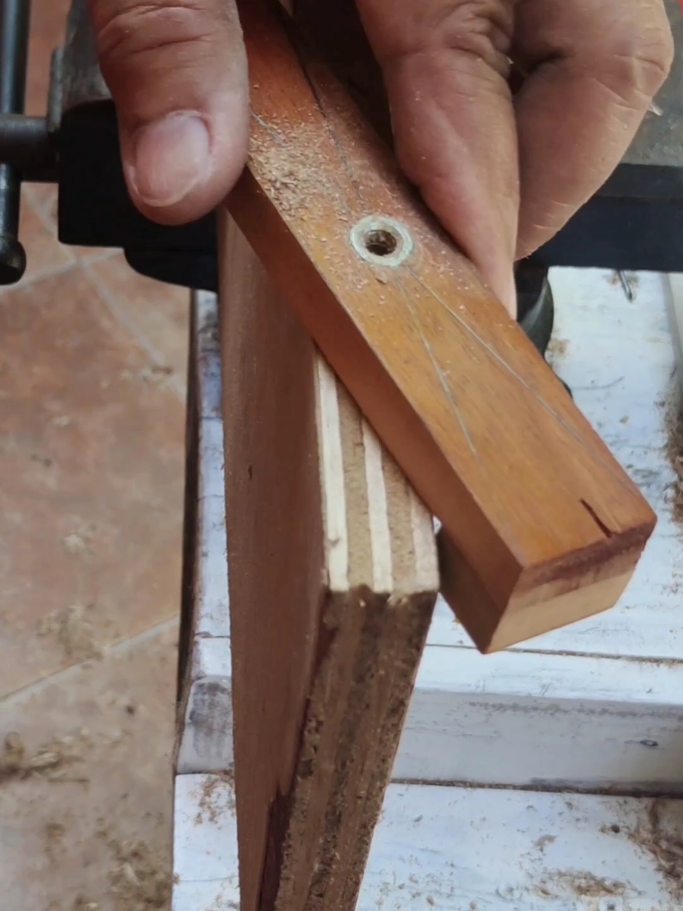 How to make diy center drilling #carpentry #woodworking #DIY #tips #usefulidea 