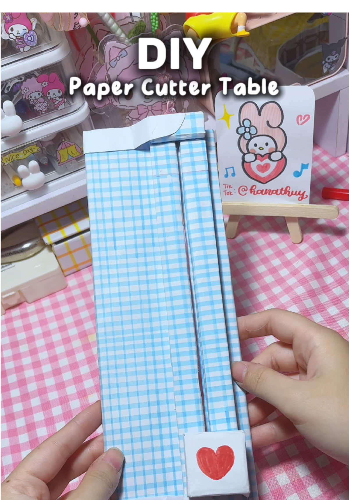 DIY paper cutter table🐳 làm bàn cắt giấy handmade #craft #DIY #foryou #hanathuy #fyp #handmade #kheotayhaylam #gocsangtao #tiktoktrending #craftideas 