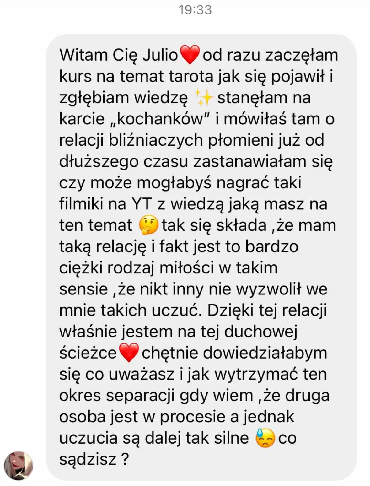 Na maxa się cieszę, że mogę Was wprowadzić, w ten świat! Dokładnie tak jest, że kiedy sami poczujemy dopiero zrozumiemy czym ta energia jest❤️‍🔥 Tarot może być przepięknym narzędziem do odkrywania siebie, i wzruszającą, piękną pełną magii przygodą!  Dołącz do nas! 🔥👇🏽😍 KURS TAROTA - https://julusouls.pl/produkt/kurs-tarota/ Do 2 stycznia mamy cenę 299 zł,  potem wzrasta do 555 zł