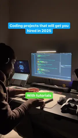 These coding projects will get you hired because they all display impressive coding skills  Drop a like for part 2 ❤️ To finally reach your coding goals in 2025 drop a follow 🙏 #softwareengineer #computersciencemajor #learntocode 