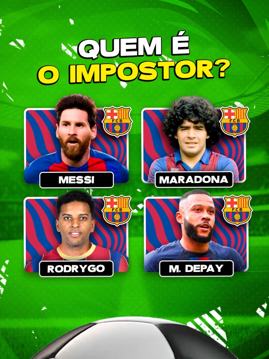 Adivinhe o jogador impostor ⚽️ #quiz #futebol #desafios 