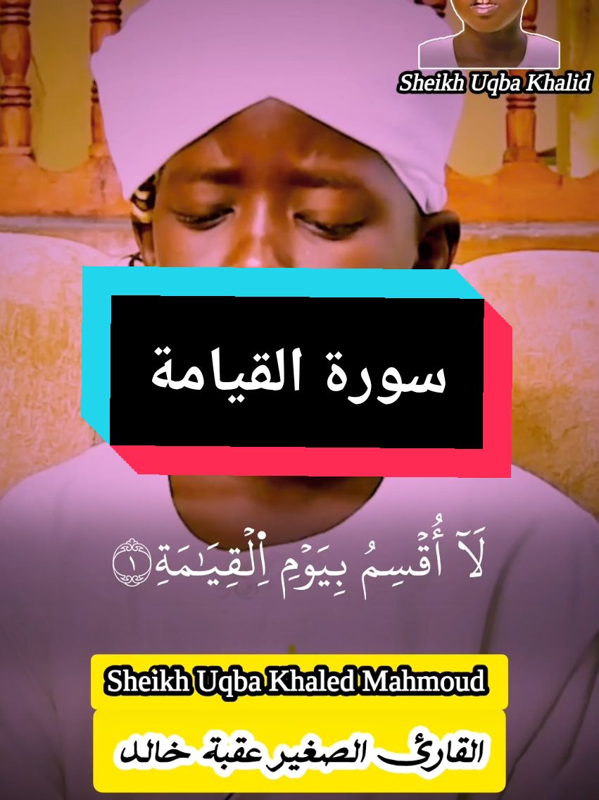 القارئ الصغير السوداني عقبة خالد #سورة_القيامة #تلاوة_خاشعة  #شيخ_نورين_محمد_صديق #نورين_محمد_صديق #تلاوات #quran_alkarim #quran  #اللهم_صلي_على_نبينا_محمد #عبدو_ابوعزام 