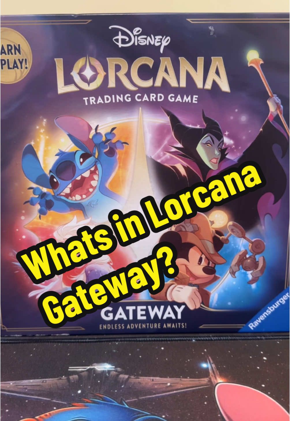 Take a look around the Lorcana Gateway game, a great way to start and learn the game with very little investment.  #disney #disneylorcana #lorcanagateway #cardgames #disneycardgame 