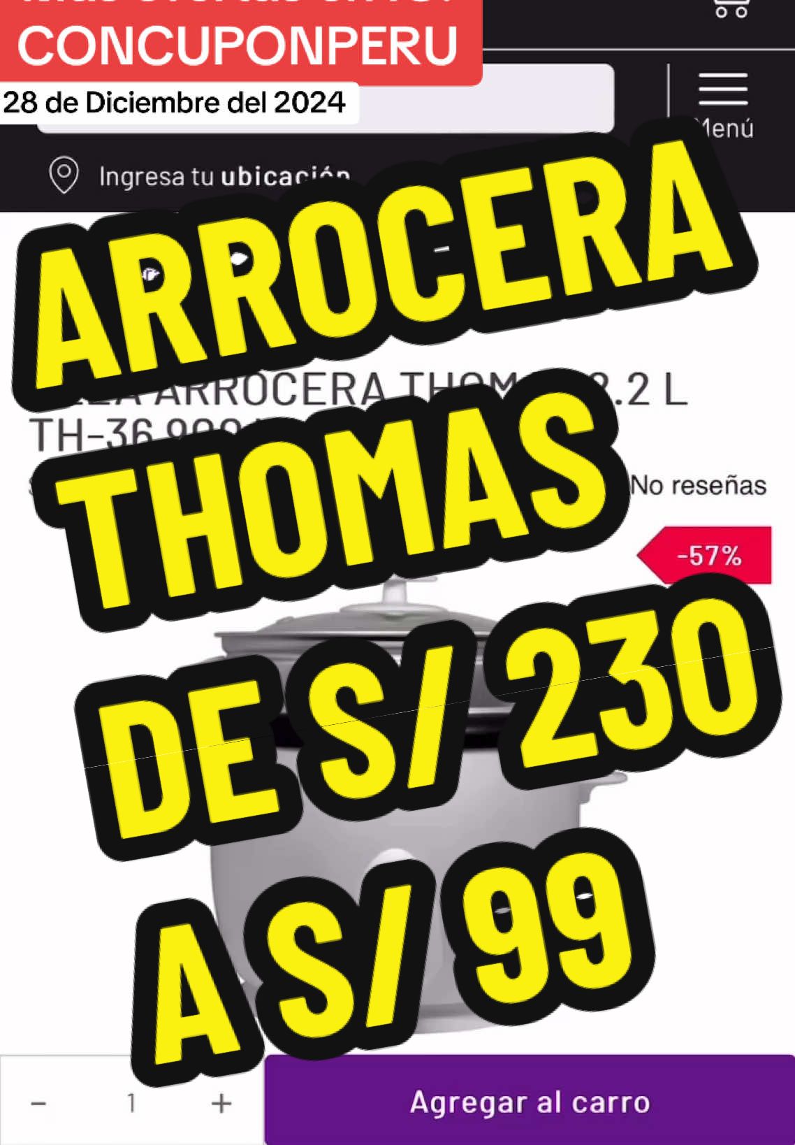 Oferta en la web RIPLEY #ofertas #descuentos #arrocera #thomas #ripley #ripleyperu #ahorro 