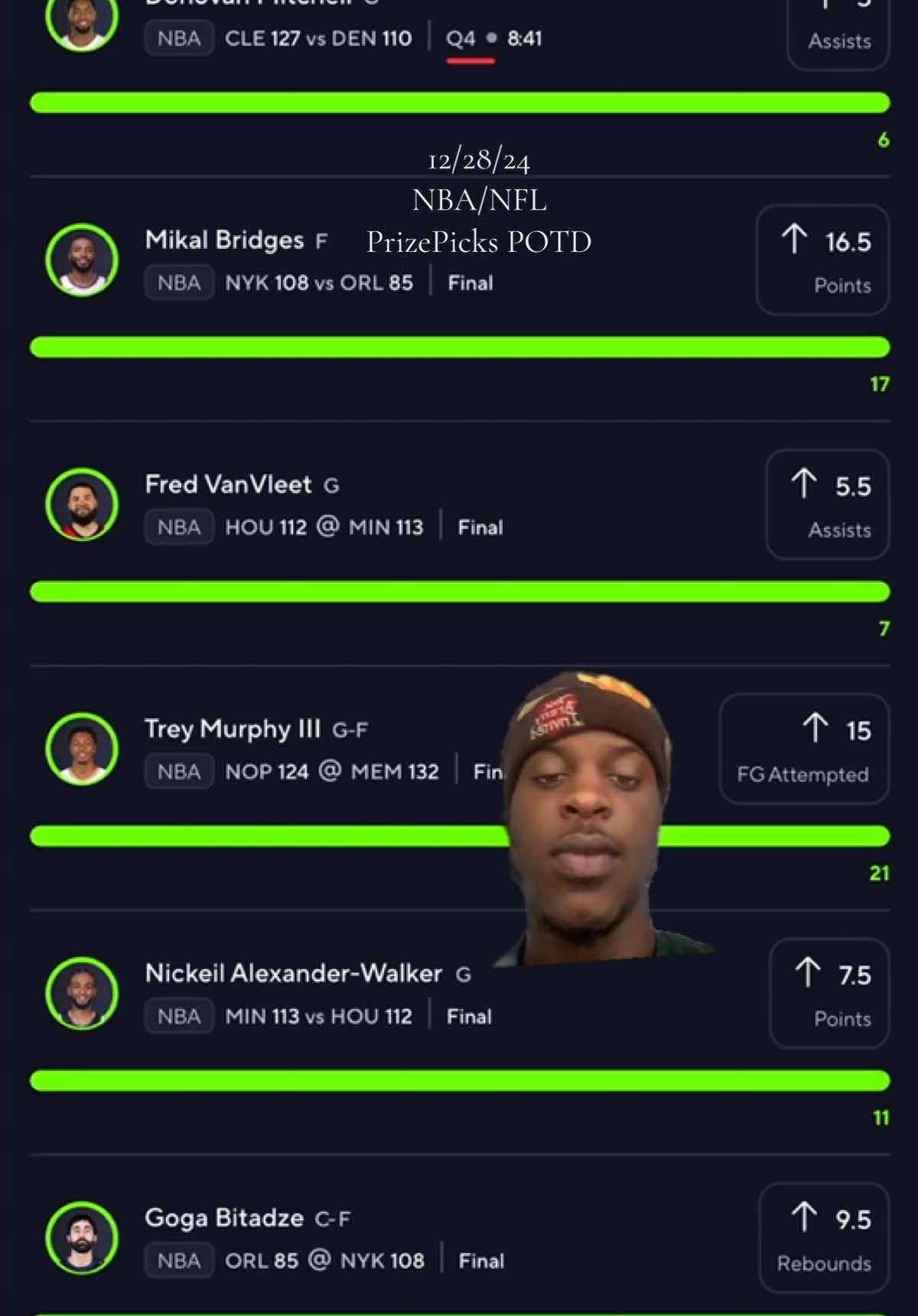 12/28 POTD 🫴🏾🔒 #prizepickstoday #potd #NBA #nfl #playerprops 