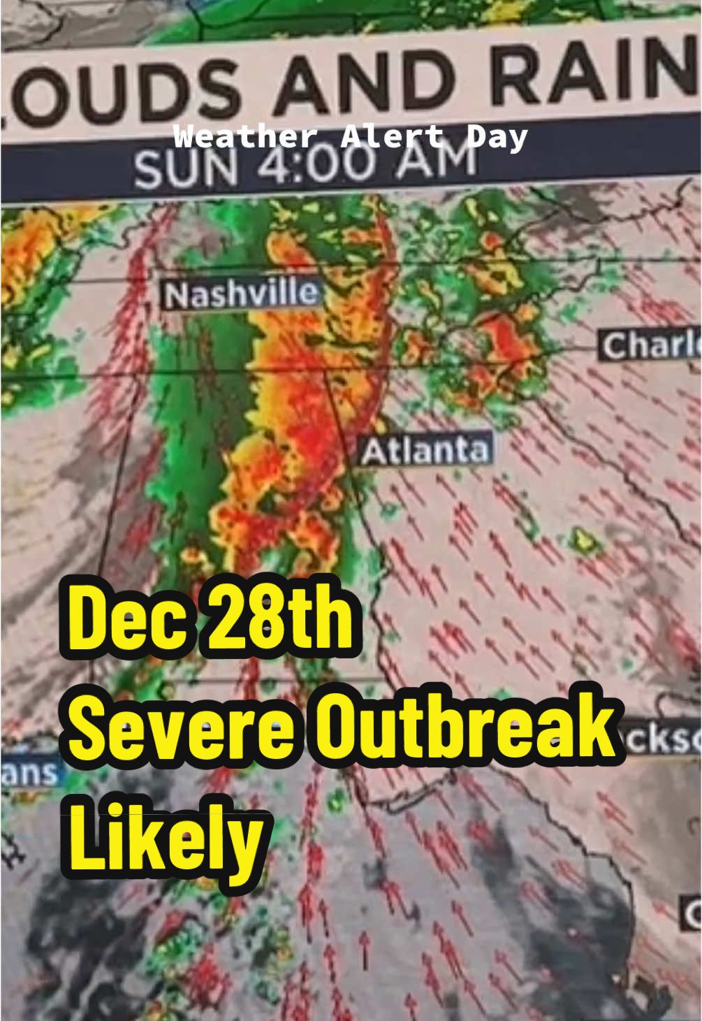 Widespread threat for severe weather if you live in the south  #fyp #weather #weatheralert #severeweather #tornado #tornadowarning #watchthis #deepsouth #louisiana #mississippi #storms 