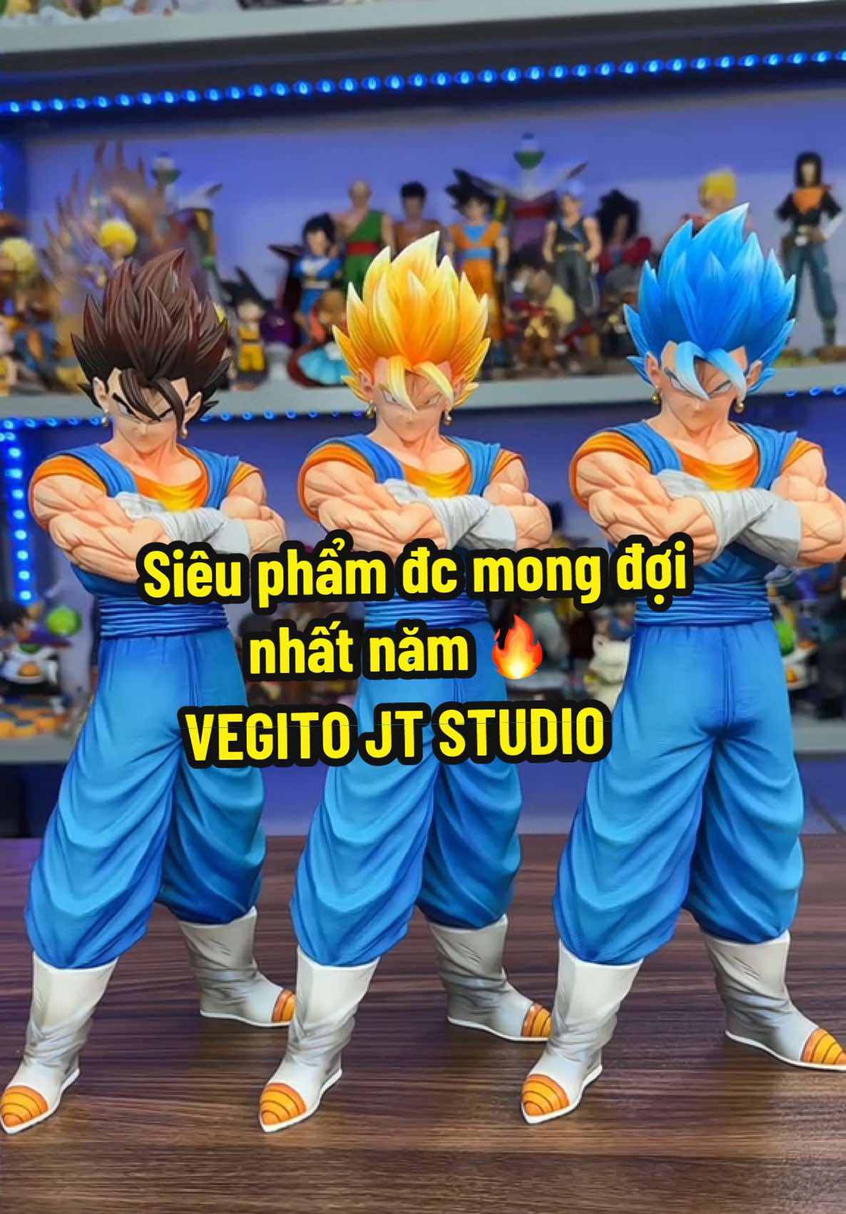 Video thực tế mô hình Vegito cao 30cm xưởng JT studio . Cầm con fig PVC mà nó lạ lắm ae ạ 😬… #vegito30cm #JTstudio #dragonball #viral 