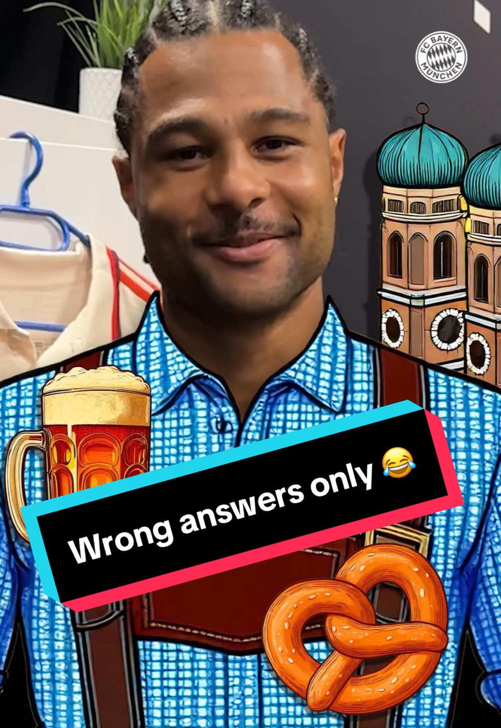 Wrong answers only with Serge Gnabry 😂 #FCBayern #MiaSanMia 