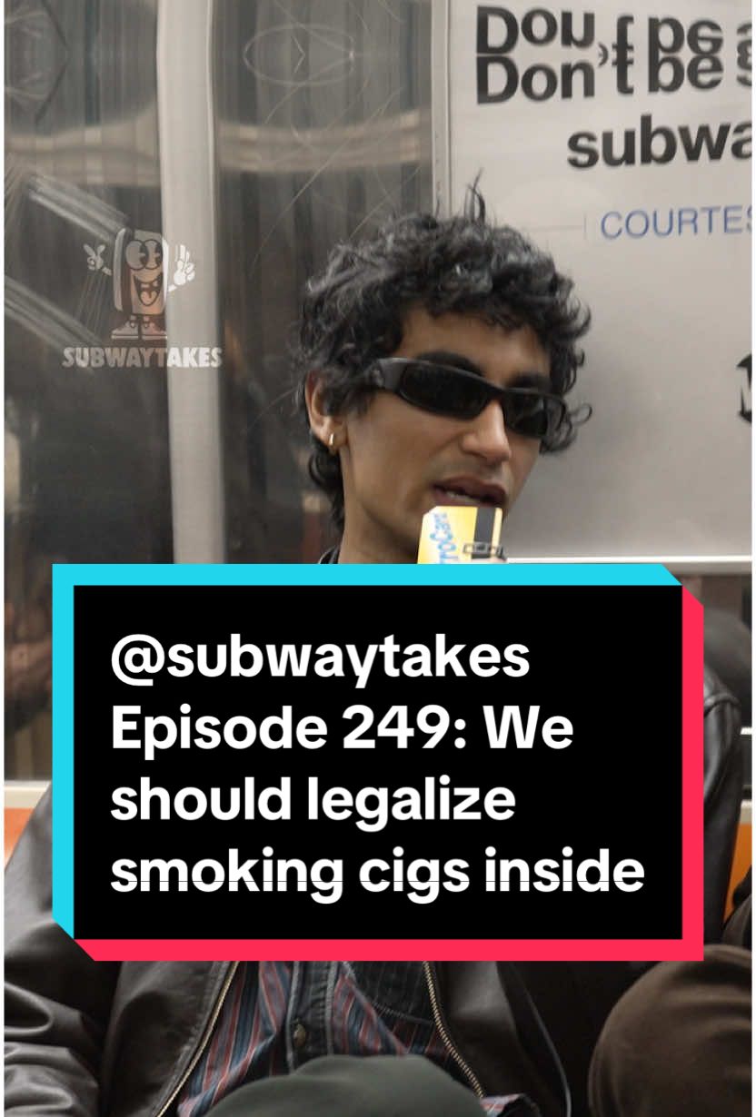 Episode 249: We should legalize smoking cigs inside🚬🚭 feat @A. L. Bahta  🚋🚋🚋🚋🚋  Hosted by @KAREEM RAHMA   Created by Kareem Rahma and Andrew Kuo  Shot by @Anthony DiMieri and Thomas Kasem Edited by Tyler Christie  Associate producer @Ramy  Sound mix Dale Eisinger #podcast #subway #hottakes #subwaytakes #interview #nyc 