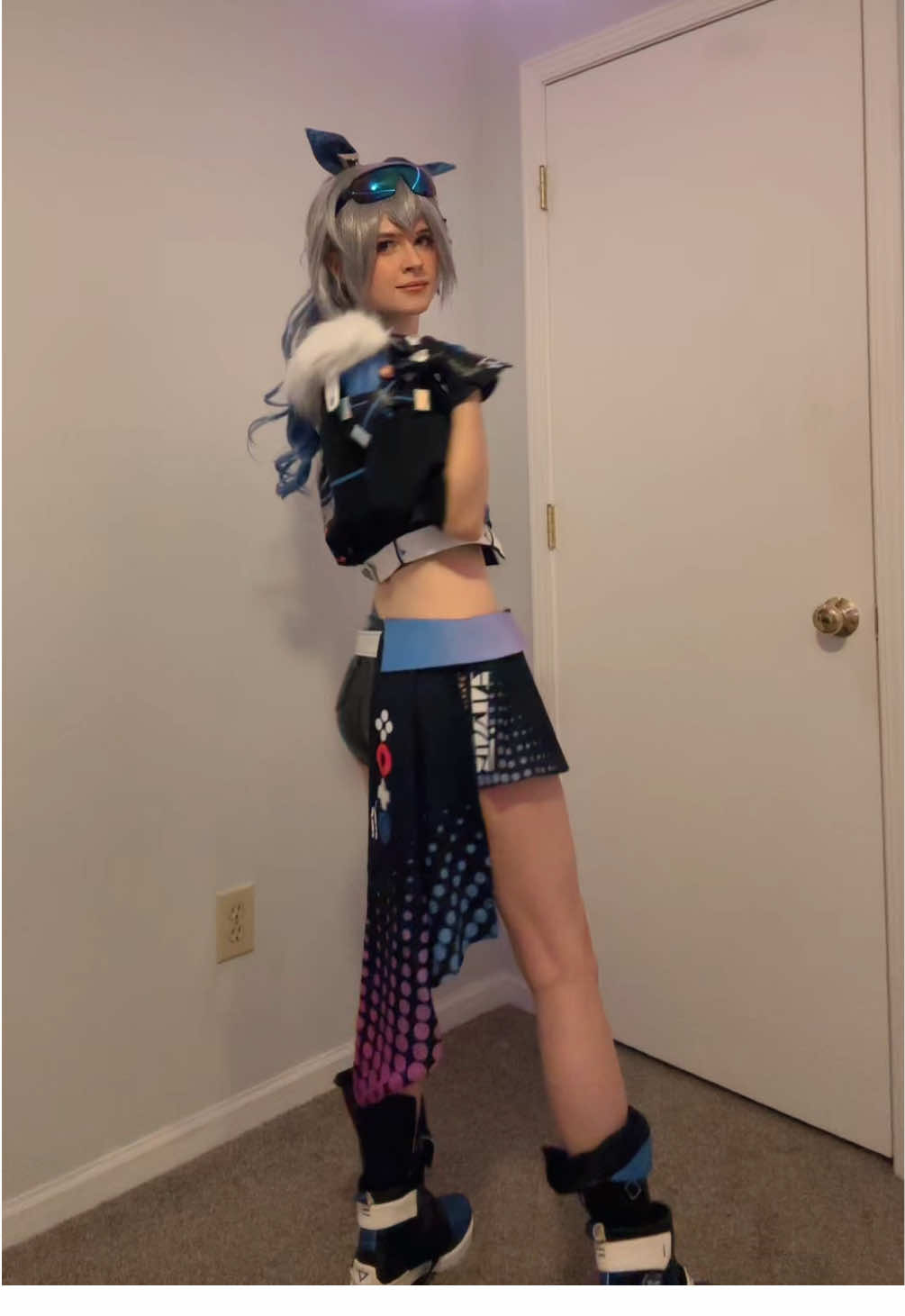 a trend I can partake in #silverwolf #silverwolfcosplay #HonkaiStarRail #mihoyo #mihoyocosplay #GenshinImpact #cosplay #cosplayergirl #honkaiedit #dokidokicosplay #honkaistarrailedit #honkaistarrailsilverwolf #silverwolfedit #silverwolfhonkaistarrail #cosplaydancer