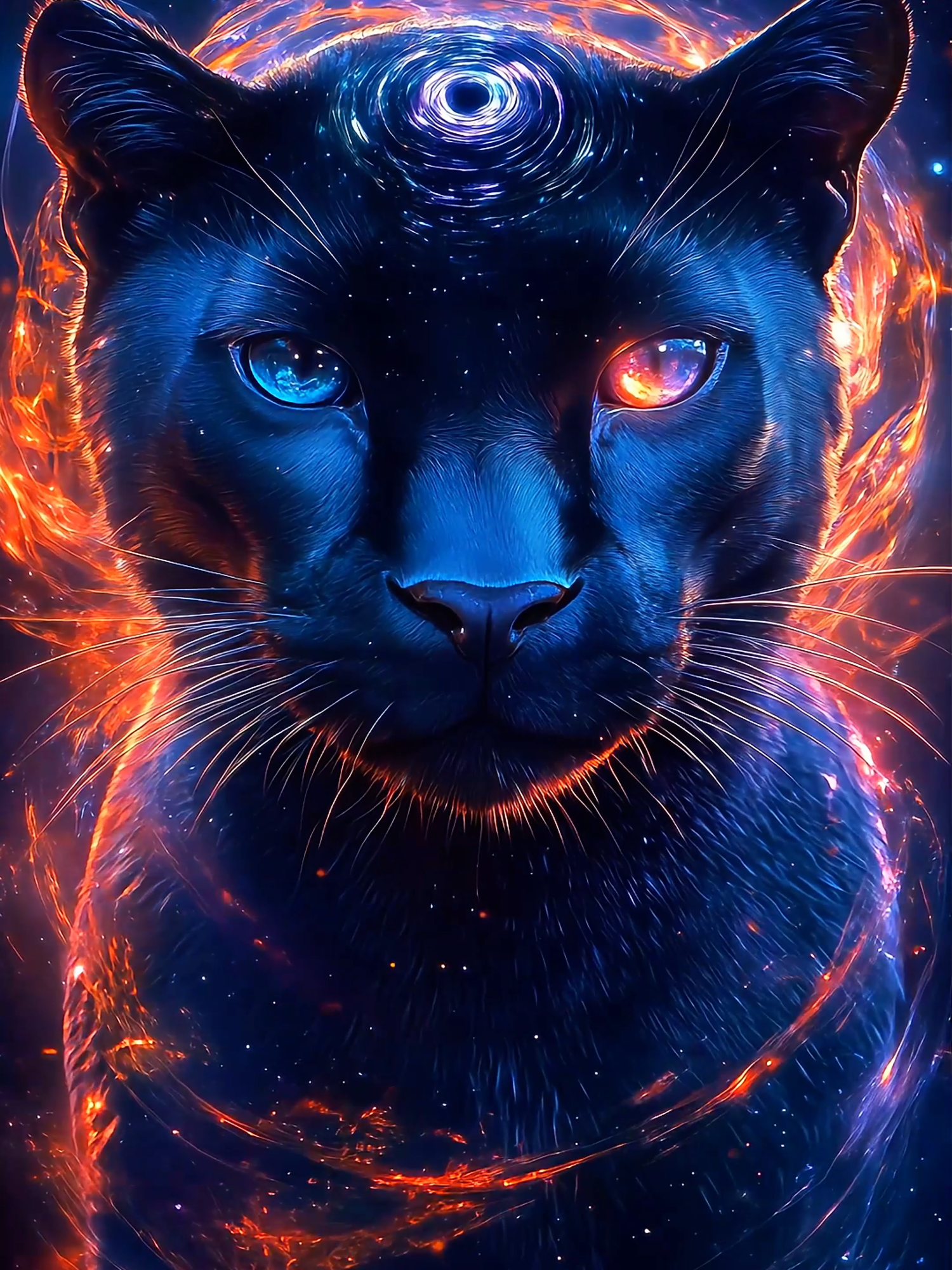 Live Wallpaper 4k Panther : ✨🌌 Dive into the mystical world of our cosmic black panther! Watch as galaxies swirl around its sleek, shiny fur and glowing eyes. 🌠🐆 Don't miss this mesmerizing blend of nature and fantasy! #panthers #pantera #livewallpaper #2025 #livewallpaper4k #Nature #Epic #Powerful