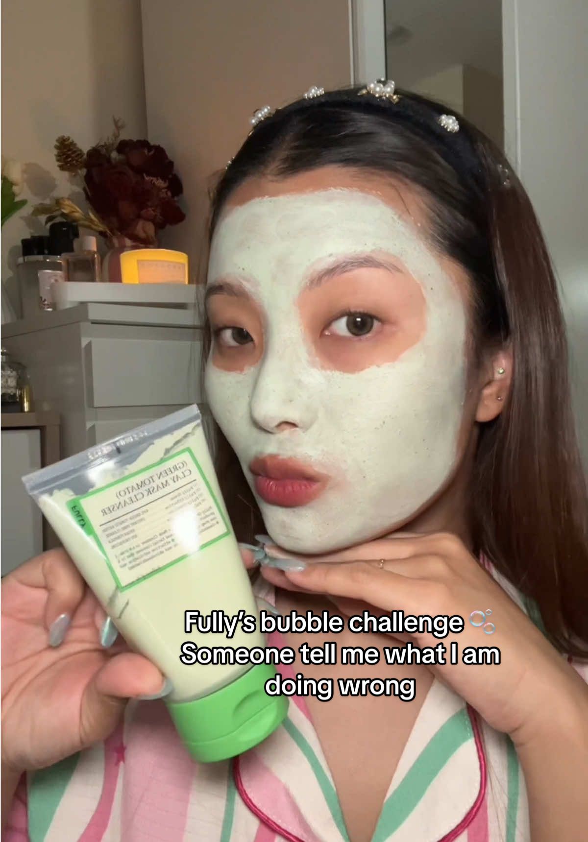 @FULLY Skincare #bubblechallenge what am I doing wrong guys!!!   . . . . #fullybubblechallenge #fullyskincare #greentomato #koreanbeauty #koreanskincare 